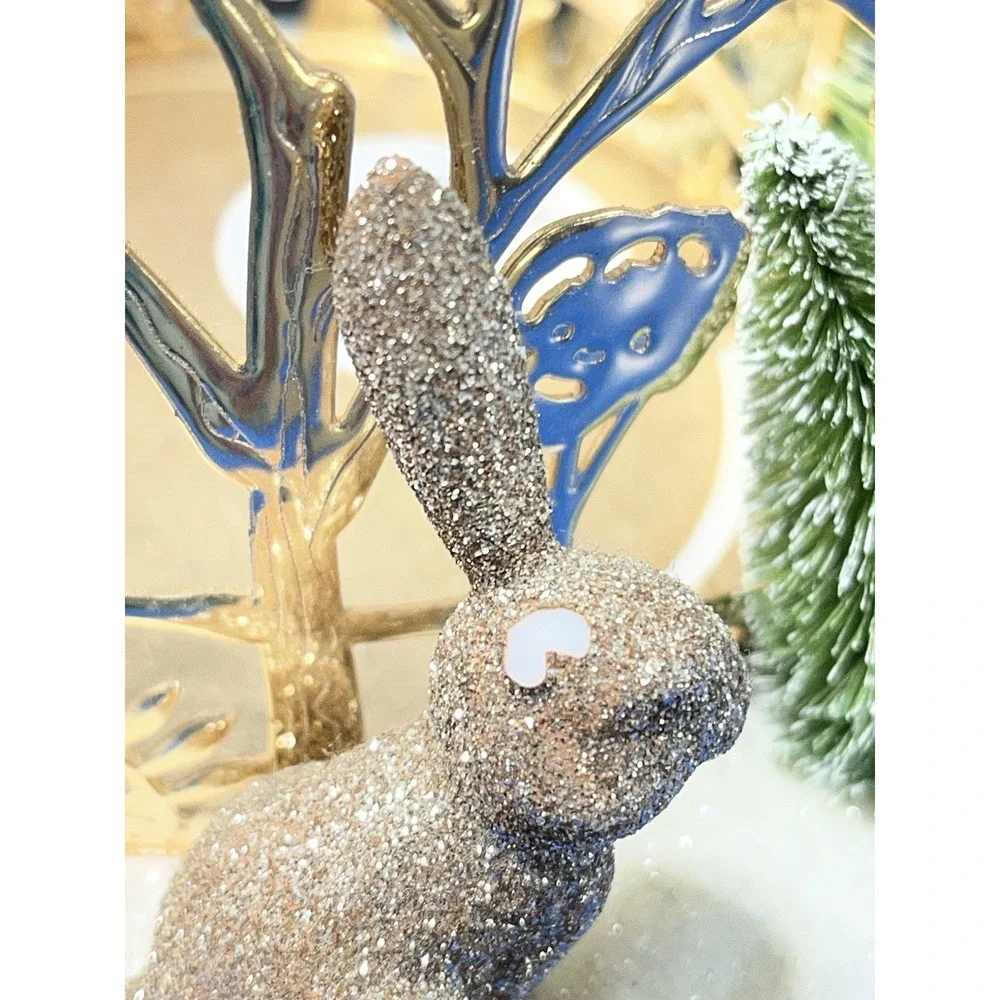 Bath Body Works Christmas Snow Scene Candle Holder Fox Rabbit Squirrel Rare